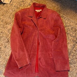Women's Red Suede Blazer